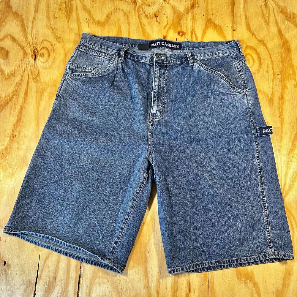 Nautica Jeans Company Denim Cargo Shorts Size 42